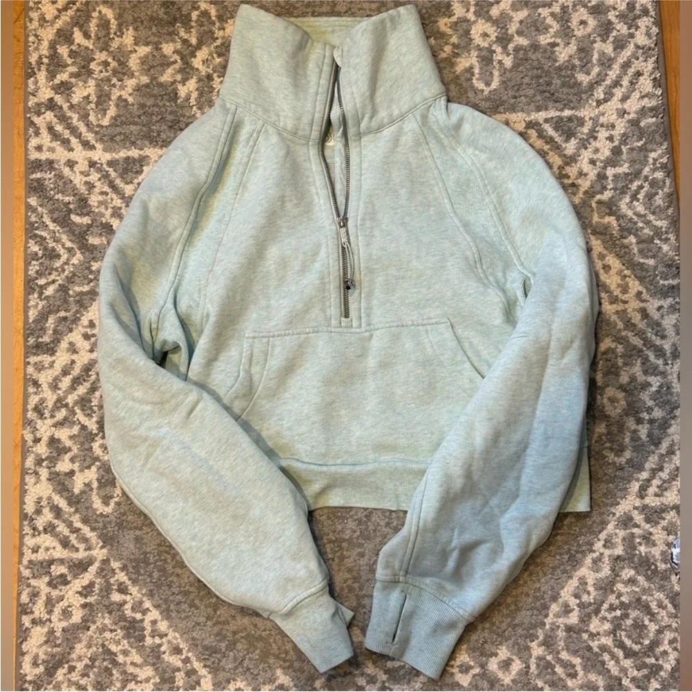 Lululemon oversized funnel neck scuba in Heathered Delicate Mint - Picture 1 of 2